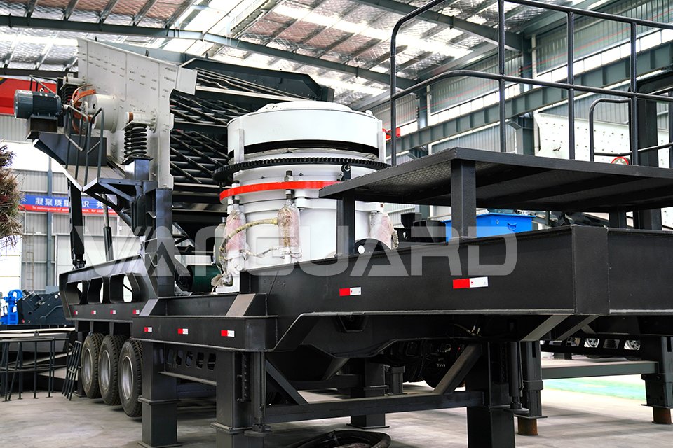 tire type mobile crushing plant, mobile crusher for granite, Vanguard Machinery